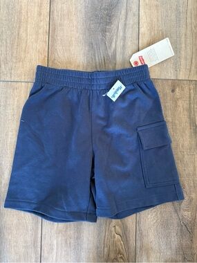Levi's Navy Blue Cargo Pocket Kids Shorts small 6/7 new pull on